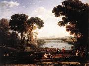 Claude Lorrain Landscape with Dancing Figures (The Mill) vg Sweden oil painting reproduction